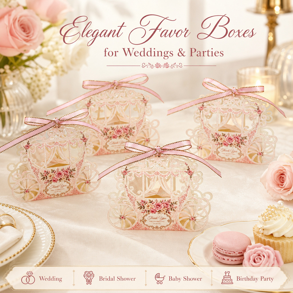 Event Party Box - 10 قطع من صناديق الحلوى المجوفة