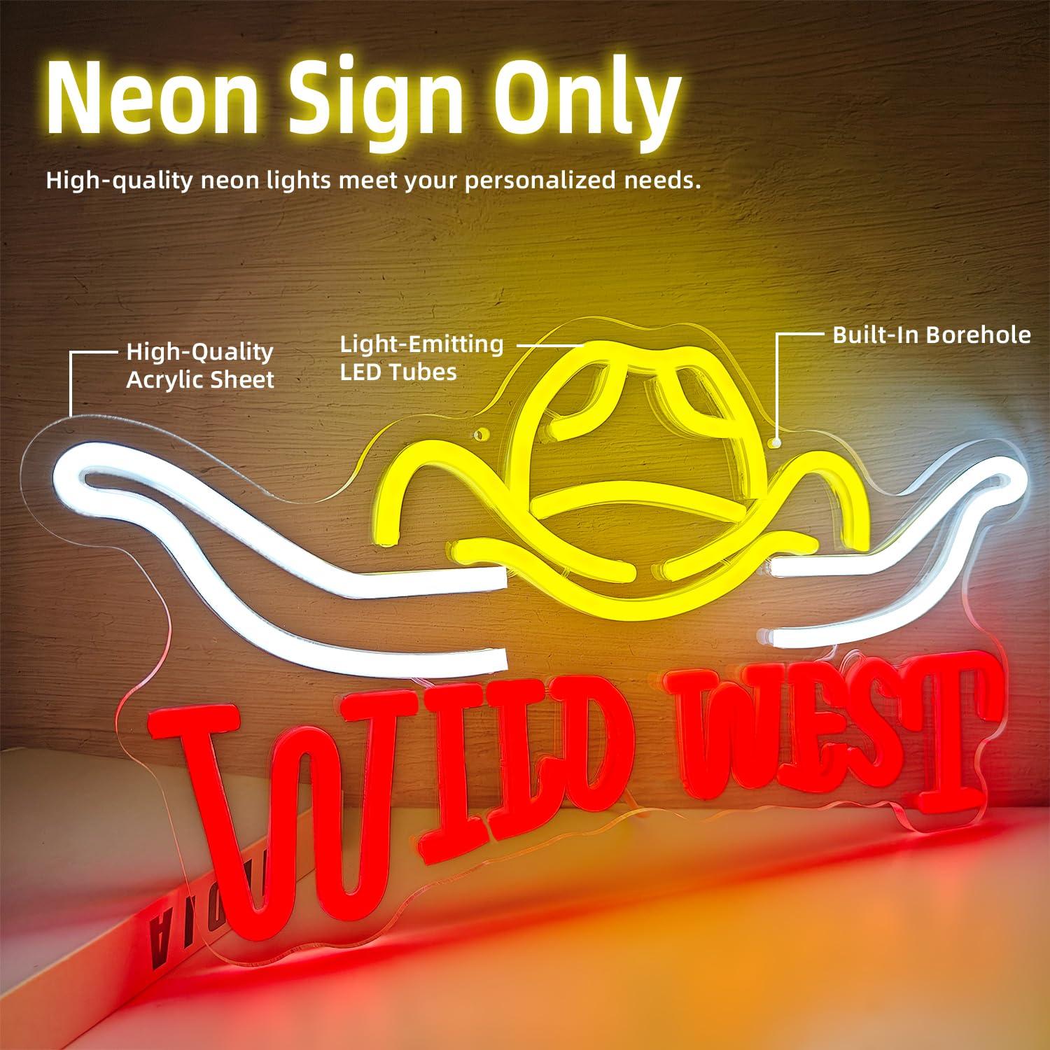 لافتة نيون بتصميم رعاة البقر ع - مراجعة Neon Sign Party وسعره