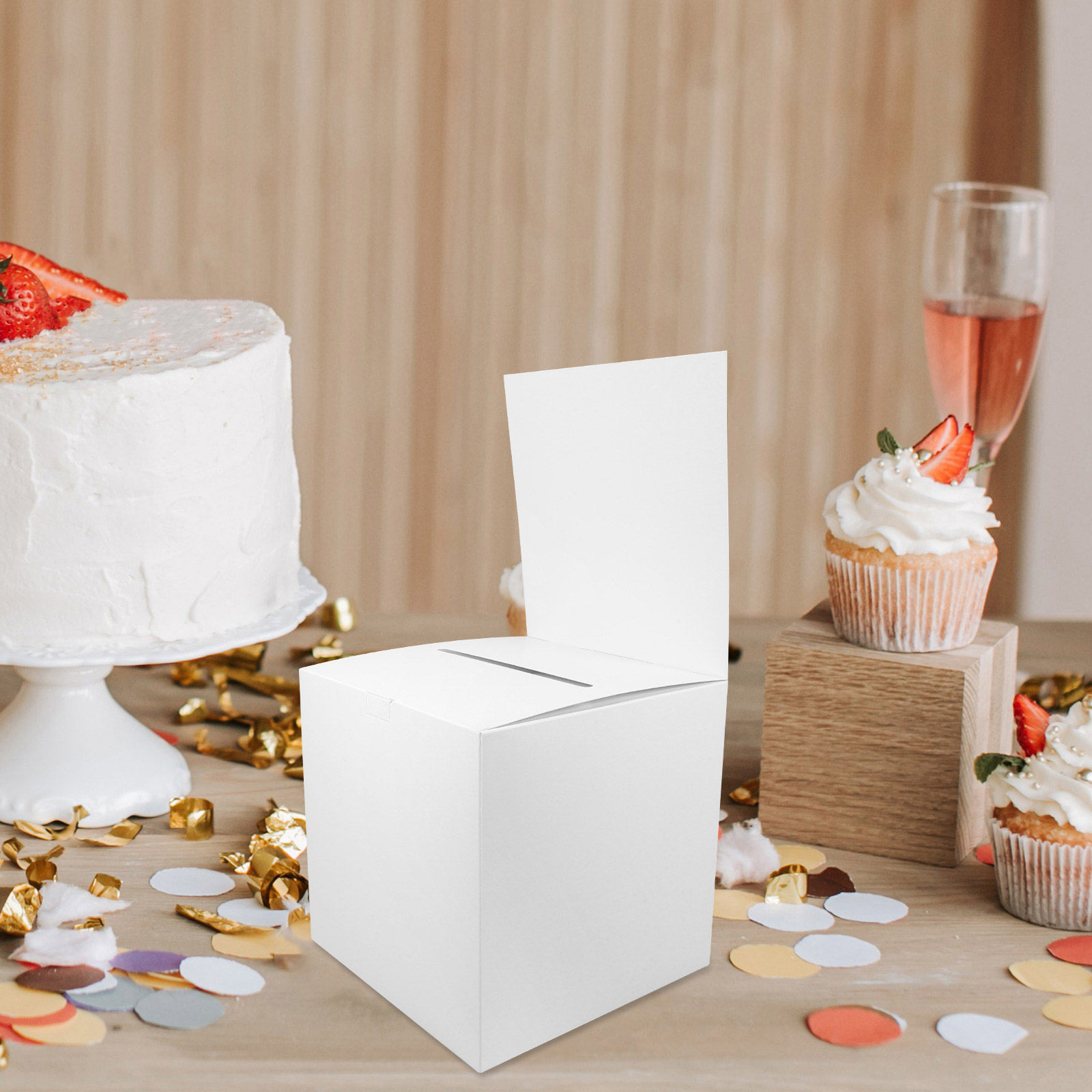4 قطع من صناديق الورق للقرعة،  - مراجعة Event Party Box وسعره