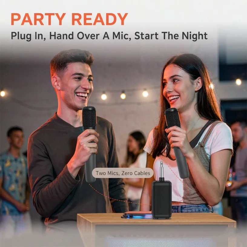ميكروفون لاسلكي مزدوج محمول با - مراجعة Event & Party Supply Photos وسعره