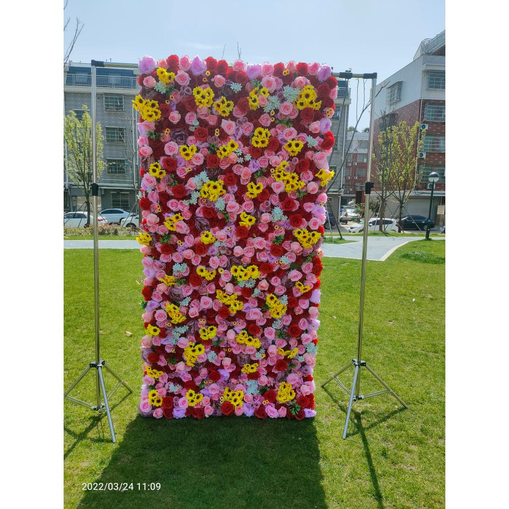 لوحة خلفية زهور حمراء اصطناعية - مراجعة Flower Wall Panel وسعره
